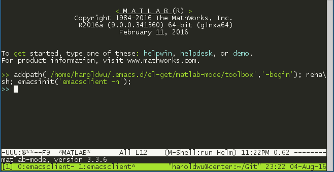 Matlab in Emacs